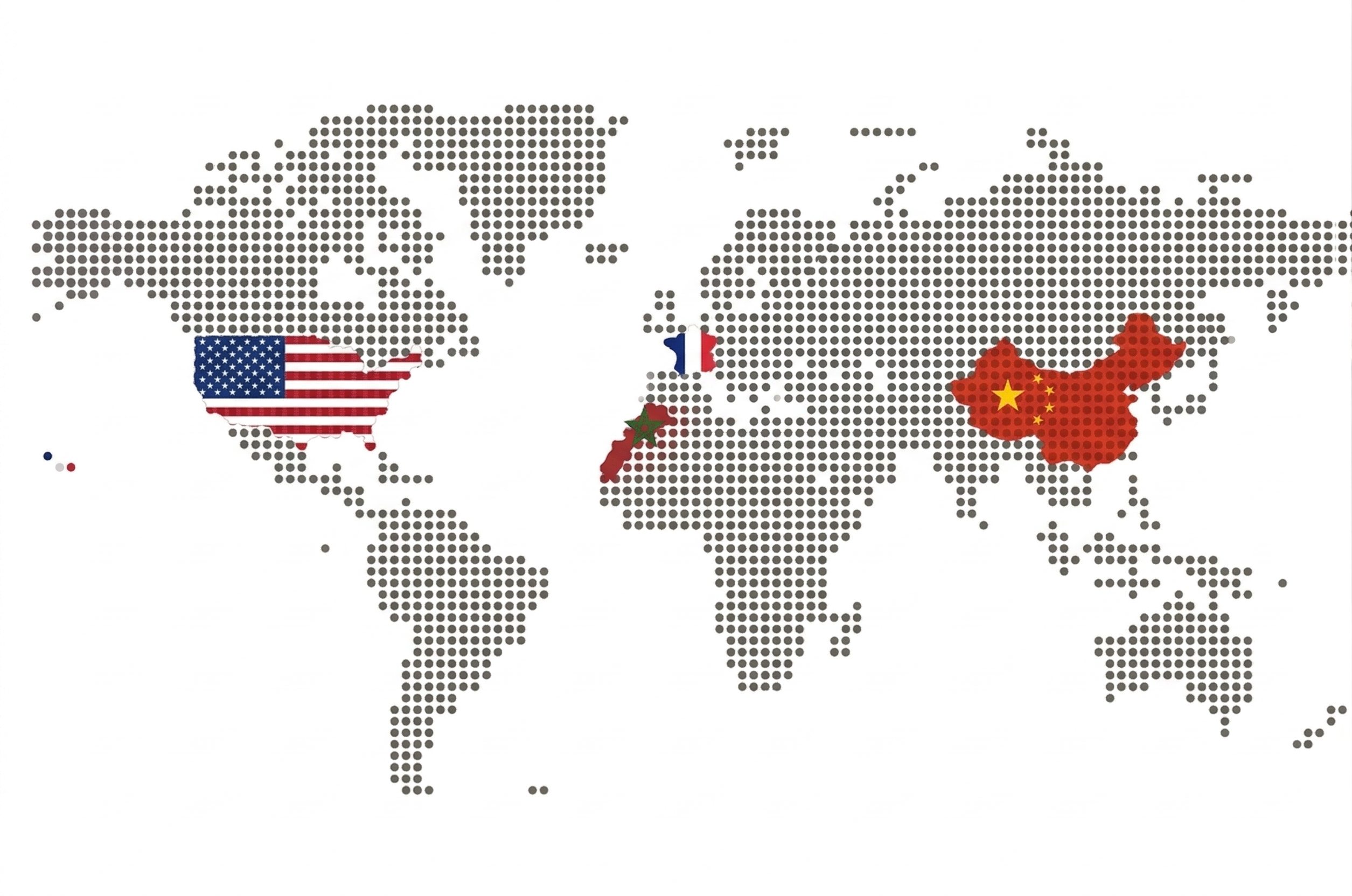 World Map with flags